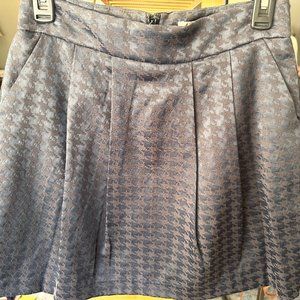 Halogen Circle Skirt with Blue/Green/Grey Checkered Pattern, Size 4